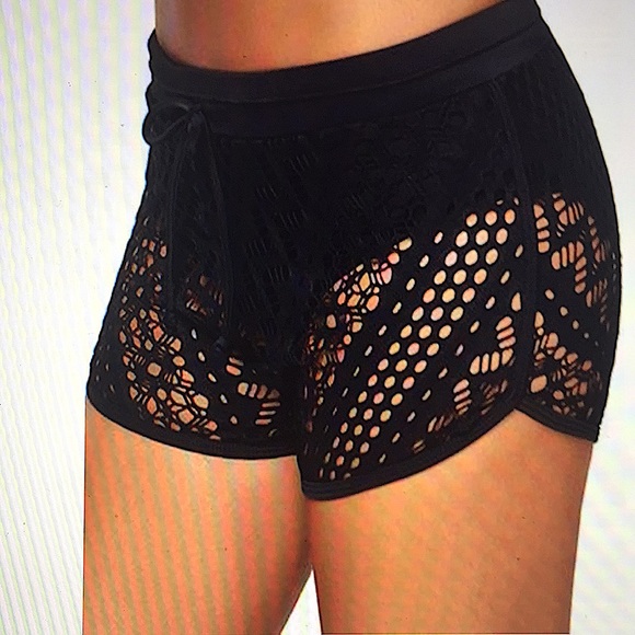 MODLILY DESIGN HIGH WAIST LACE SWIMWEAR SHORT(NWT) - Picture 2 of 5